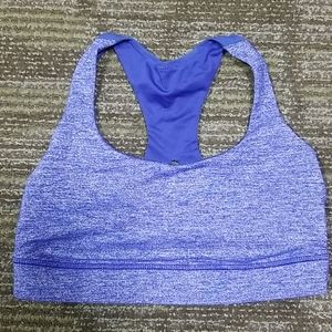 Heathered Blue Lululemon Racerback Sports Bra